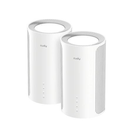 Cudy BE11000 Lot de 2 systèmes Wi-Fi Mesh 7 2,5 GHz tri-bande - Technologie MLO - Serveur et client VPN - Ethernet 2,5 Gbit/s -