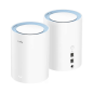 Cudy M1200 Lot de 2 Systèmes WiFi Mesh AC1200 Dual Band - 867Mbps en 5GHz, 300Mbps en 2,4GHz - 1x Port LAN 10/100Mbps, 1x Port W