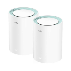 Cudy M1300 Pack de 2 Systèmes WiFi Mesh AC1200 Dual Band - 867Mbps en 5GHz, 300Mbps en 2.4GHz - 1x Port LAN 1000/100/10Mbps, 1x