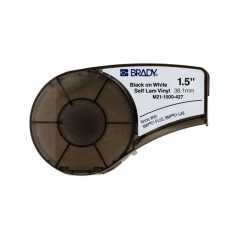 Brady M21-1500-427 Ruban vinyle laminé original noir sur blanc 38,1 mm x 4,30 m