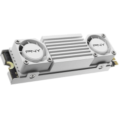 Disque dur solide PNY CS3150 SSD M2 2 To NVMe PCIe Gen5 x4 avec dissipateur thermique - Blanc
