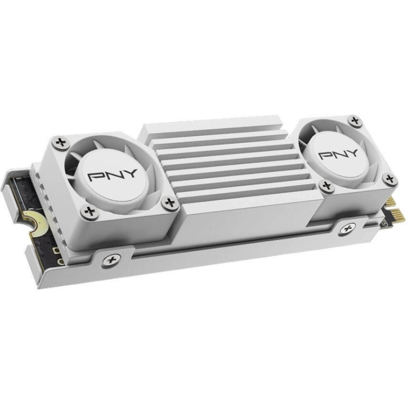 Disque dur solide PNY CS3150 SSD M2 2 To NVMe PCIe Gen5 x4 avec dissipateur thermique - Blanc