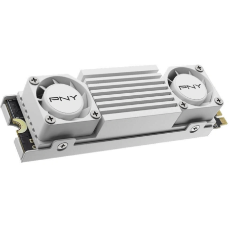 Disque dur solide PNY CS3150 SSD M2 2 To NVMe PCIe Gen5 x4 avec dissipateur thermique - Blanc