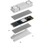 Disque dur solide PNY CS3150 SSD M2 2 To NVMe PCIe Gen5 x4 avec dissipateur thermique - Blanc