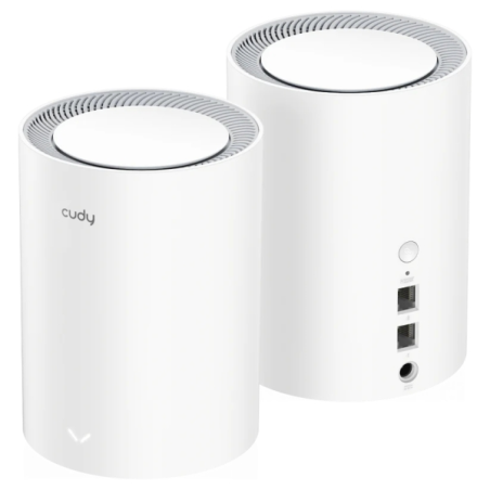Cudy AX3000 Pack de 2 systèmes WiFi 6 Mesh AX3000 2,5G double bande - Prend en charge la bande passante 20/40/80/160 MHz - 1 por