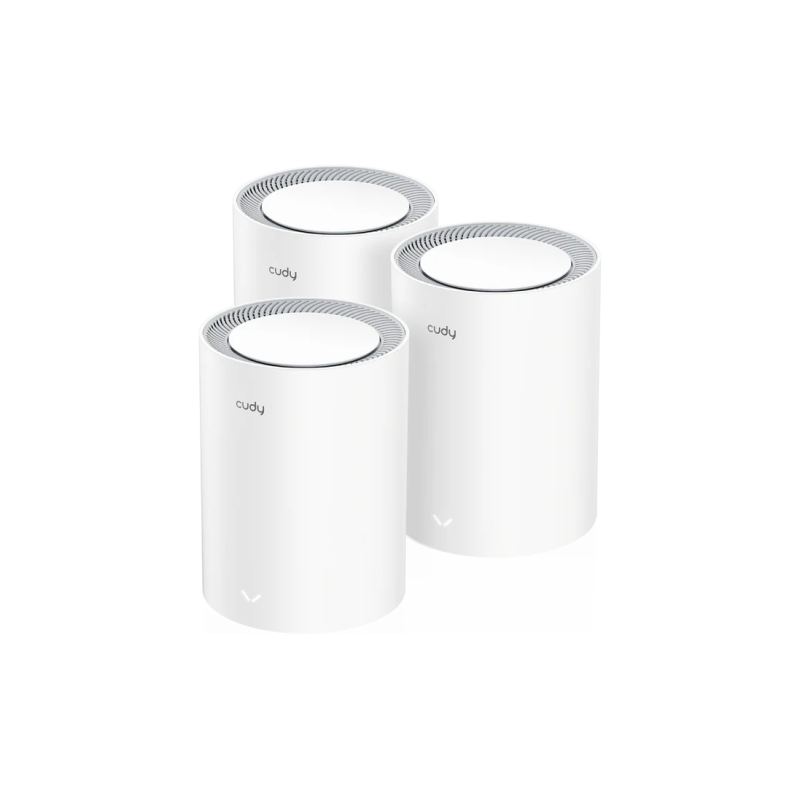 Cudy AX3000 Pack de 3 systèmes WiFi 6 Mesh AX3000 2,5G double bande - Prend en charge la bande passante 20/40/80/160 MHz - 1 por