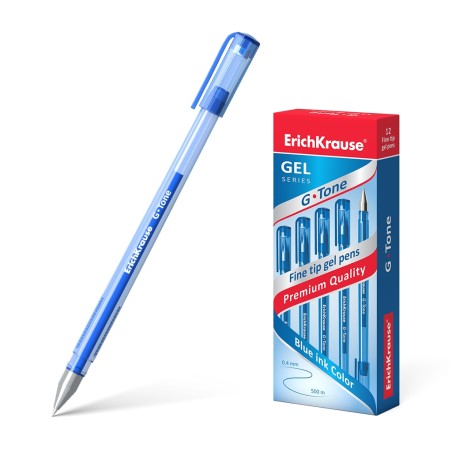 boîte de stylos gel bleus ErichKrause