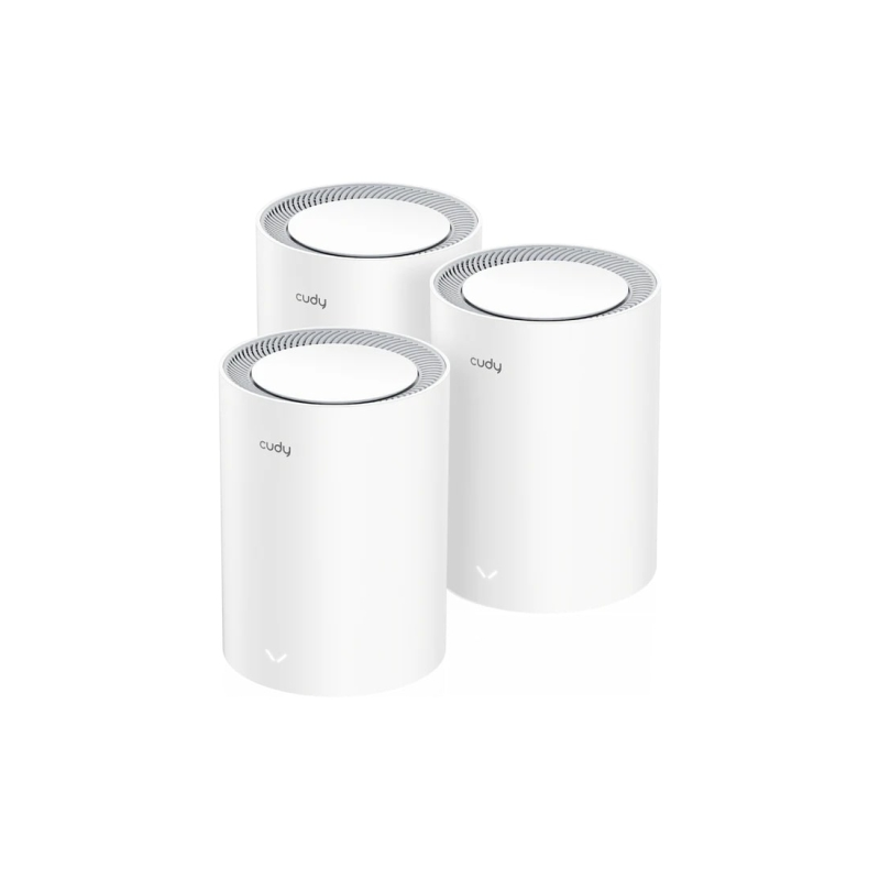 Systèmes Wi-Fi Mesh double bande Cudy BE3600, pack de 3, 7 Gigabits – Vitesse jusqu'à 1 000 Mbit/s – 3 ports – Antennes internes