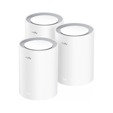 Systèmes Wi-Fi Mesh double bande Cudy BE3600, pack de 3, 7 Gigabits – Vitesse jusqu'à 1 000 Mbit/s – 3 ports – Antennes internes