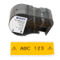 Étiquettes en vinyle Brady M5C-1500-595-YL-BK d'origine - Texte noir sur fond jaune - Largeur : 38,10 mm longueur : 7,62 m