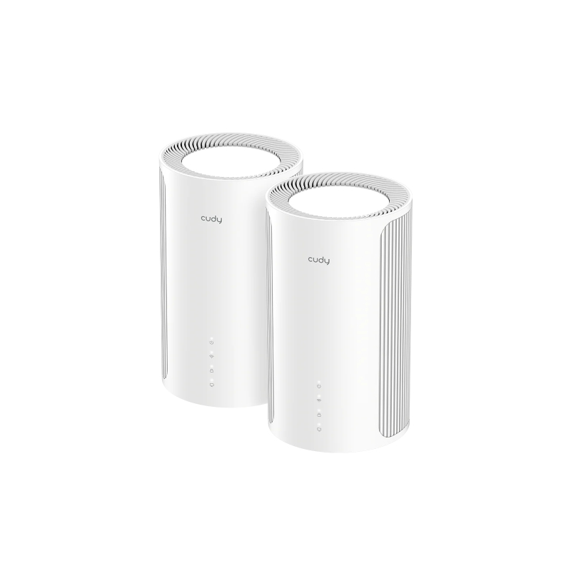 Système Wi-Fi Mesh Cudy BE6500 (lot de 2) 2,5 GHz - Serveur et client VPN - Ethernet 2,5 Gbit/s - Jusqu'à 200 appareils pris en