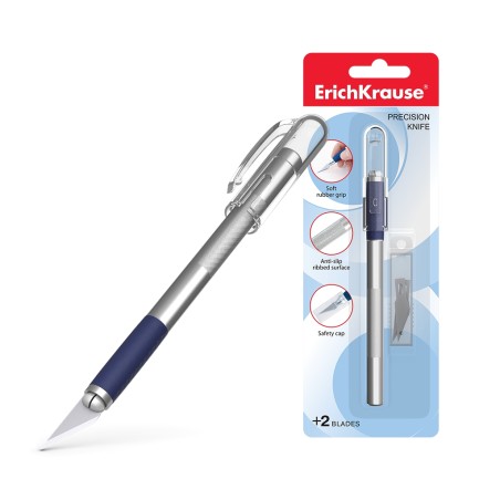 Couteau de papeterie Erichkrause - Précision et poignée caoutchouc