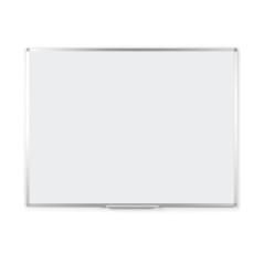 Tableau blanc magnétique Bi-Office Ayda 900x600 mm - Acier laqué - Permet un placement vertical ou horizontal - Cadre en alumini