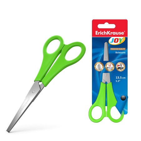 ✅ Ciseaux Erichkrause Joy - Lames en acier inoxydable - Extrémités arrondies - Résistant à la corrosion - Po en stock
