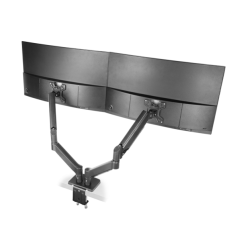 Support de bureau Mars Gaming MARMPRO2 avec bras articulés pour 2 écrans jusqu'à 32 pouces - Accessoires inclus - Articulation à