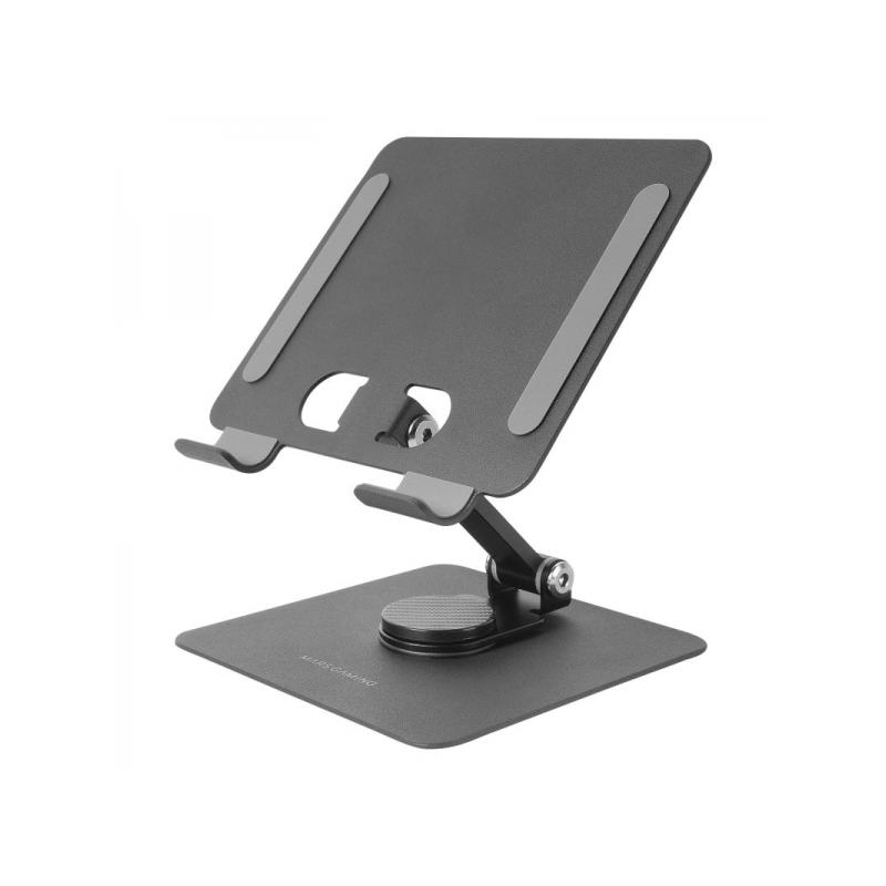 Support Mars Gaming MA-RST pour Tablettes et Convertibles - Acier Résistant - Rotation 360º - Réglage en Hauteur - Base Antidéra