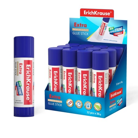 Lot de 12 bâtons de colle extra Erichkrause - Formule super forte PVP