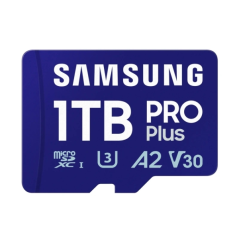 Carte microSDXC Samsung PRO Plus 1 To UHS-I U3 A2 V30 Classe 10 avec adaptateur SD