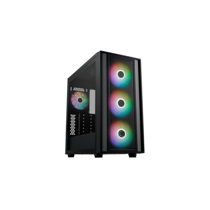 Boîtier moyen tour Cooler Master Masterbox 600 ATX/MicroATX/Mini-ITX - 3 ventilateurs avant RGB 140 mm - 1 ventilateur arrière R