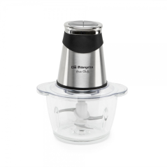 Orbegozo MC 4650 Hachoir 500 W - Récipient en verre d'une capacité de 1,2 L - 4 lames en acier inoxydable et 2 niveaux de puissa