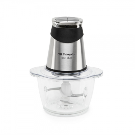 Orbegozo MC 4650 Hachoir 500 W - Récipient en verre d'une capacité de 1,2 L - 4 lames en acier inoxydable et 2 niveaux de puissa
