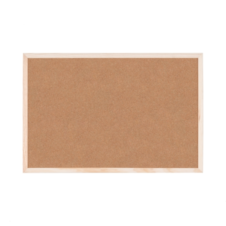 Tableau en Liège Double Face Bi-Office 600x400mm Cadre Naturel