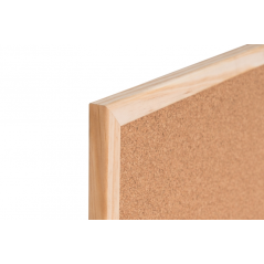 Tableau en Liège Double Face Bi-Office 600x400mm Cadre Naturel