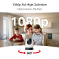 Caméra de sécurité WiFi Mercusys MC200 1080p - Vision nocturne jusqu'à 12 m - Rotation à 360° - Audio bidirectionnel - Blanche