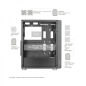 Boîtier aérodynamique Mars Gaming MC-3000 - 4 ventilateurs FDB silencieux - Support pour 6 ventilateurs - Grand espace interne -