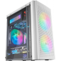 Boitier Gaming Compact Mars Gaming MC300 - Fenêtre en Verre Trempé - Triple Ventilation - Support Refroidissement Liquide - Écla