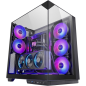 Boîtier tour ATX Mars Gaming MC-3GF - 2 ventilateurs ARGB arrière préinstallés - Panneau latéral triple en verre trempé - Montag