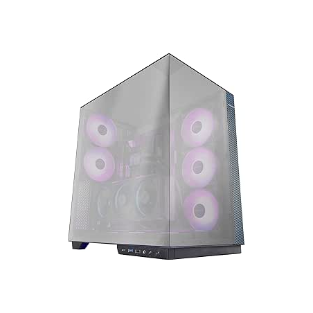 Boîtier tour ATX Mars Gaming MC-3GFPRO - 2 ventilateurs ARGB arrière préinstallés - Triple vitrage chromé - Montage vertical de