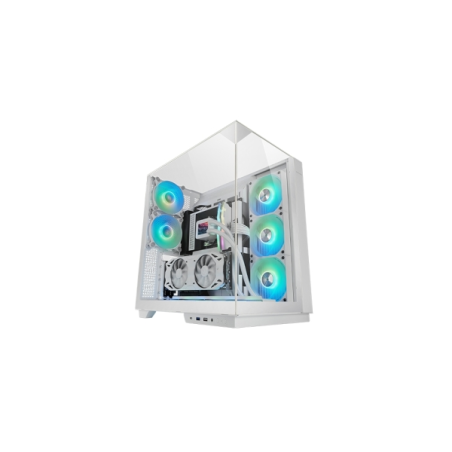 Boîtier tour ATX Mars Gaming MC-3GF - 2 ventilateurs ARGB arrière préinstallés - Panneau latéral triple en verre trempé - Montag