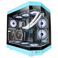 Mars Gaming MC-3T Premium Gaming Case - Trois panneaux en verre trempé - Montage GPU vertical - Capacité pour 10 ventilateurs -