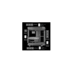 Mars Gaming MC-3T Premium Gaming Case - Trois panneaux en verre trempé - Montage GPU vertical - Capacité pour 10 ventilateurs -