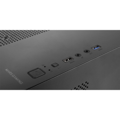 Boîtier tour ultra-compact Mars Gaming MC-3TLITE - Ventilateur FRGB intégré de 120 mm - Triple panneau en verre trempé - Compati