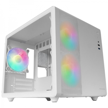 Boitier Compact Professionnel Mars Gaming MC-MPRO - Double Chambre - Triple Refroidissement - Verre Trempé - Panneau Mesh - Supp