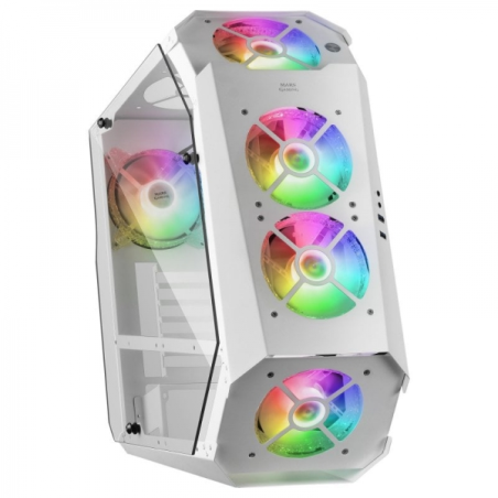 Tour Mars Gaming MC51 Premium - 5 Ventilateurs ARGB - Contrôleur avec Télécommande - Double Verre Trempé - 40 Effets Lumineux RV