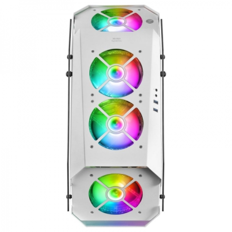 Tour Mars Gaming MC51 Premium - 5 Ventilateurs ARGB - Contrôleur avec Télécommande - Double Verre Trempé - 40 Effets Lumineux RV