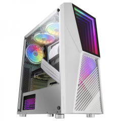 Tour moyenne de jeu Mars Gaming MC777 Premium - Miroir ARGB Infinity - 17 modes d'éclairage - Refroidissement avancé avec 2 vent
