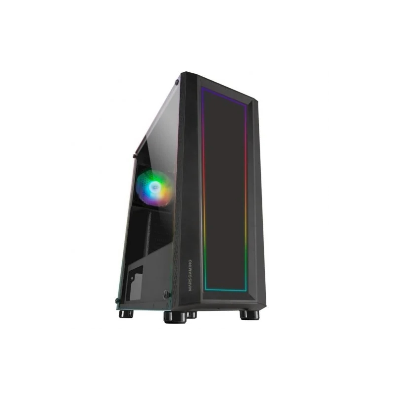 Boîtier semi-tour Mars Gaming MC-ART ATX, Micro ATX, Mini-ITX - Verre trempé avant et latéral dans lequel vous pouvez créer vos