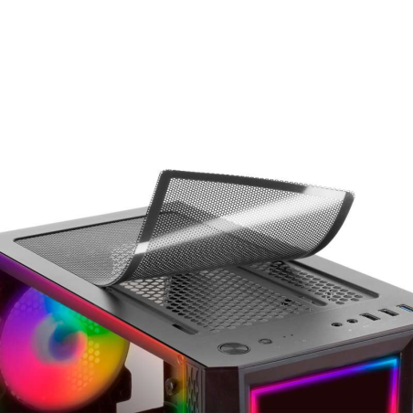 Boîtier semi-tour Mars Gaming MC-ART ATX, Micro ATX, Mini-ITX - Verre trempé avant et latéral dans lequel vous pouvez créer vos