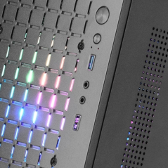 Mini tour de jeu Mars Gaming MC-CORE - Grille en MESH métallique - Fenêtre latérale - 2 ventilateurs FRGB - Support Micro-ATX/Mi