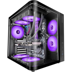 Boîtier tour ATX Mars Gaming MC-CURV - Verre trempé incurvé continu - Double compartiment - Connectivité USB-C et USB 3.0 - 7 em