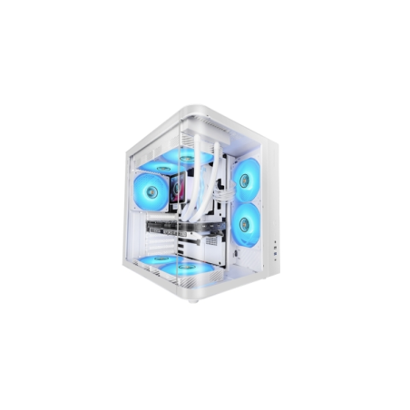 Boîtier tour ATX Mars Gaming MC-CURV - Verre trempé incurvé continu - Double compartiment - Connectivité USB-C et USB 3.0 - 7 em