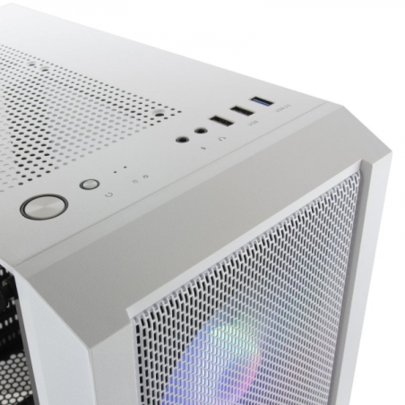 Mars Gaming MC-C Semi-Tour Gaming - Éclairage FRGB - Fenêtre en Verre Trempé - Support Refroidissement Liquide - Compatible ATX/
