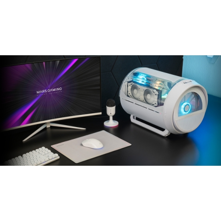 Boîtier tour ultra-compact Mars Gaming MC-CYLON - Ventilateur avant RGB Chroma 200 mm - Ventilateur arrière 120 mm - Compatible