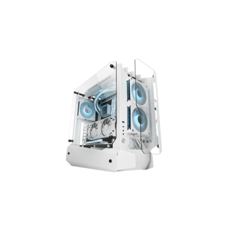 Boîtier tour ATX Mars Gaming MC-EDGE - Compatible refroidissement liquide - Triple vitrage trempé - Conception ouverte - 7 empla
