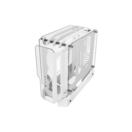 Boîtier tour ATX Mars Gaming MC-EDGE - Compatible refroidissement liquide - Triple vitrage trempé - Conception ouverte - 7 empla