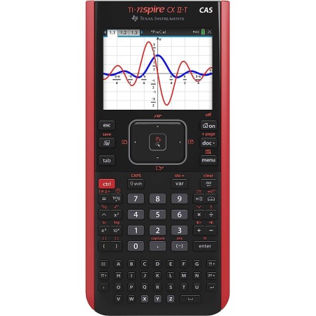 Calculatrice graphique noire rouge Texas Instruments